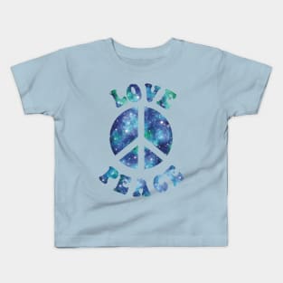 Love and Peace (cool color version) Kids T-Shirt